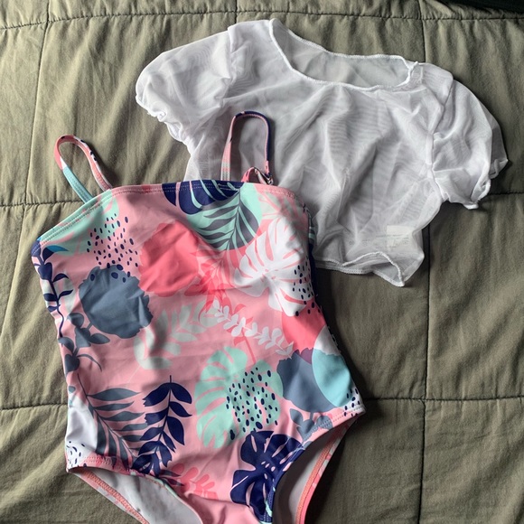 SIZE 100 (3-4Y) Toddler Girls Bathing Suit - Picture 5 of 7